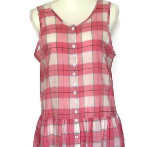 Laura Smith Pink and White Gingham Dress.